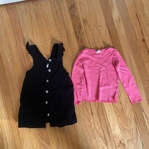 Baby Gap size 3 jumper dress and shirt both 100% cotton